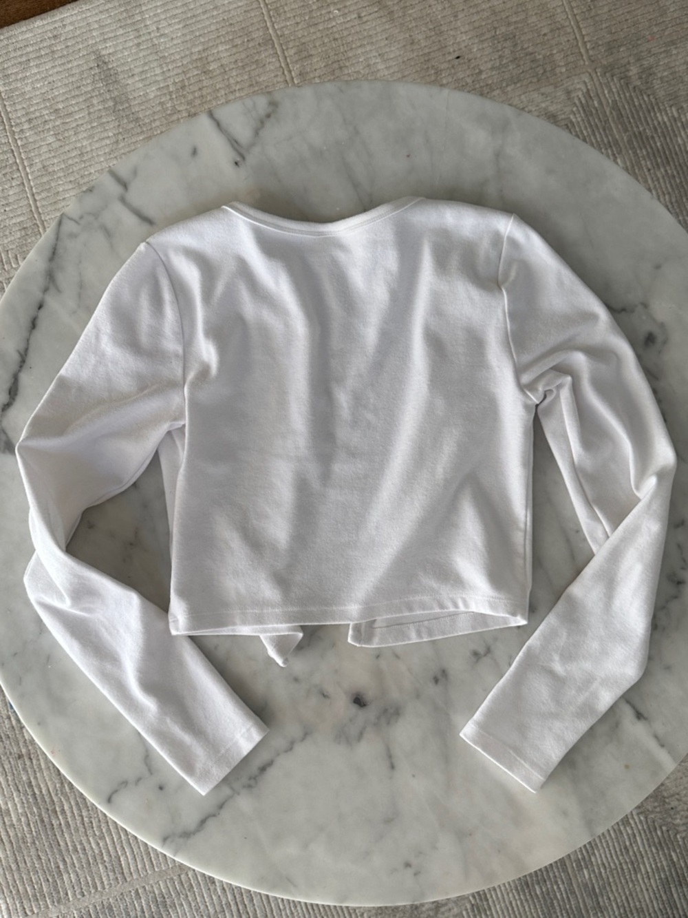 Sunday Best White Button-Front Crop Cardigan - Picture 7 of 7